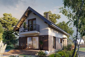  Projekt domu Longinus Prima (1895) (KRD3032) - projekt domu parterowego z poddaszem - Zdjęcie 2