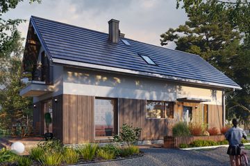  Projekt domu Longinus Prima (1895) (KRD3032) - projekt domu parterowego z poddaszem - Zdjęcie 1