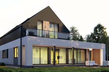  Projekt domu uA388 (WCB1536) - projekt domu parterowego z poddaszem - Zdjęcie 2