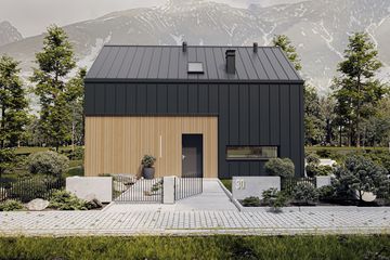  Projekt domu PióroArchitekci – 30 (KZN1018) - projekt domu parterowego z poddaszem - Zdjęcie 4