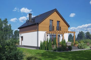  Projekt domu Cedry bb 70 (KRP2795) - projekt domu parterowego z poddaszem - Zdjęcie 2