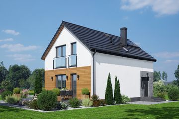  Projekt domu Miłowo bb 70 (KRP2798) - projekt domu parterowego z poddaszem - Zdjęcie 2