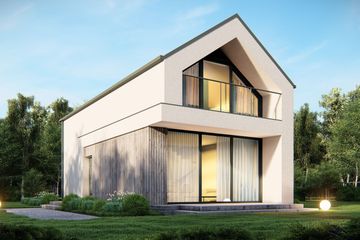  Projekt domu uA335 (WCB1535) - projekt domu parterowego z poddaszem - Zdjęcie 1