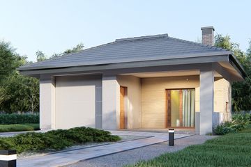  Projekt garażu uAG34 (WCB1534) - projekt garażu parterowego - Zdjęcie 3