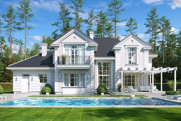  Projekt domu Willa Siedziba 3 (WAH2140) - projekt domu parterowego z poddaszem - Zdjęcie 1