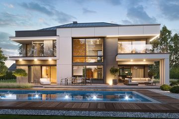  Projekt domu Willa Floryda 7 (WAH2141) - projekt domu z pełnym piętrem - Zdjęcie 1