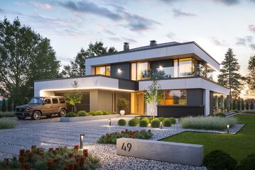  Projekt domu Willa Floryda 8 (WAH2142) - projekt domu z pełnym piętrem - Zdjęcie 12