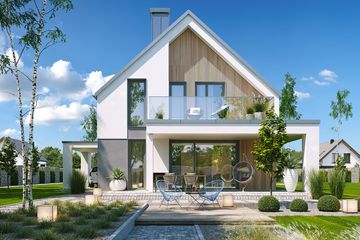  Projekt domu Miejski 3 (WAH2144) - projekt domu parterowego z poddaszem - Zdjęcie 5