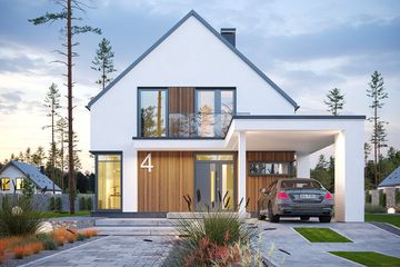  Projekt domu Miejski 4 (WAH2145) - projekt domu parterowego z poddaszem - Zdjęcie 2