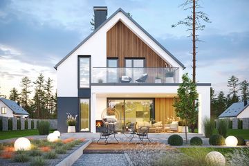  Projekt domu Miejski 4 (WAH2145) - projekt domu parterowego z poddaszem - Zdjęcie 1