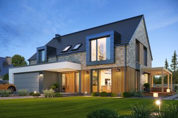  Projekt domu Bolero (WAH2148) - projekt domu parterowego z poddaszem - Zdjęcie 1