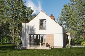 Projekt domu D342 - parterowy z poddaszem dom o powierzchni 109,52 m², dach dwuspadowy - ujęcie 2