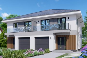  Projekt domu APS 348 wariant 2 DWU (LUA1638) - projekt domu z pełnym piętrem - Zdjęcie 1