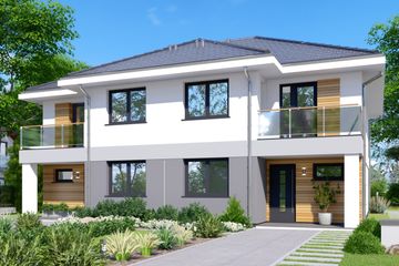  Projekt domu APS 350 dwulokalowy ECO (LUA1639) - projekt domu z pełnym piętrem - Zdjęcie 1