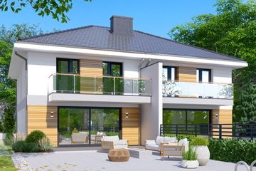  Projekt domu APS 350 dwulokalowy ECO (LUA1639) - projekt domu z pełnym piętrem - Zdjęcie 2