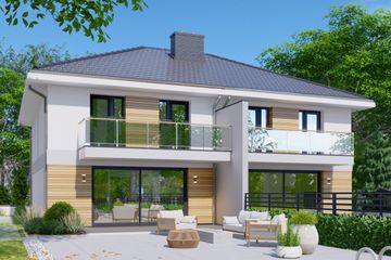  Projekt domu APS 350 dwulokalowy ECO (LUA1639) - projekt domu z pełnym piętrem - Zdjęcie 2