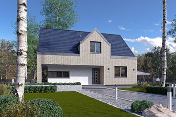  Projekt domu Krzemień (BSA2375) - projekt domu parterowego z poddaszem - Zdjęcie 2