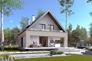  Projekt domu Krzemień (BSA2375) - projekt domu parterowego z poddaszem - Zdjęcie 3