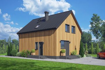  Projekt domu Grochowo bb 70 (KRP2802) - projekt domu parterowego z poddaszem - Zdjęcie 1