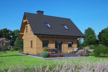  Projekt domu Gródek 43 dws (KRP2785) - projekt domu parterowego z poddaszem - Zdjęcie 2