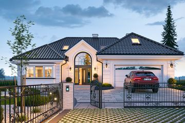  Projekt domu Willa Parkowa 10 (WAH2151) - projekt domu parterowego z poddaszem - Zdjęcie 1