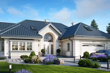  Projekt domu Willa Parkowa 9 (WAH2150) - projekt domu parterowego z poddaszem - Zdjęcie 3