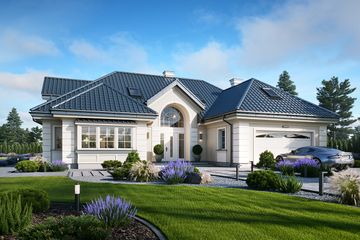  Projekt domu Willa Parkowa 9 (WAH2150) - projekt domu parterowego z poddaszem - Zdjęcie 4