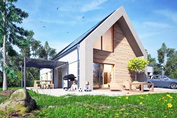  Projekt domu Srebrna z garażem 1-st. [A] (WRF2448) - projekt domu parterowego - Zdjęcie 3