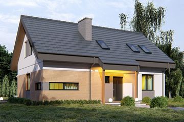  Projekt domu uA3v1 (WCB1549) - projekt domu parterowego - Zdjęcie 1