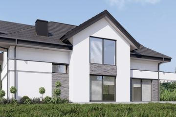  Projekt domu uA383 (WCB1523) - projekt domu parterowego z poddaszem - Zdjęcie 3