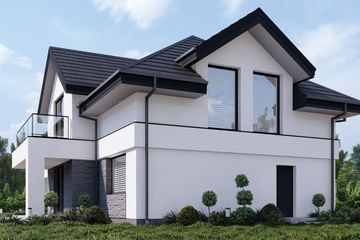  Projekt domu uA383 (WCB1523) - projekt domu parterowego z poddaszem - Zdjęcie 4