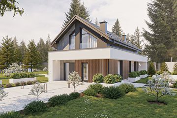  Projekt domu PióroArchitekci – 31 (KZN1020) - projekt domu parterowego z poddaszem - Zdjęcie 5