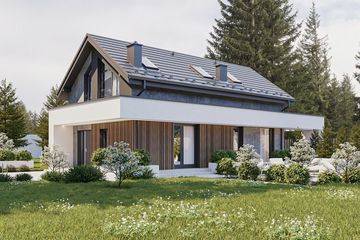  Projekt domu PióroArchitekci – 31 (KZN1020) - projekt domu parterowego z poddaszem - Zdjęcie 4