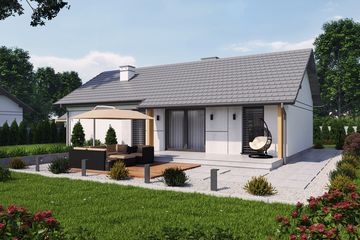  Projekt domu Faro szkielet drewniany (SLN2837) - projekt domu parterowego - Zdjęcie 2