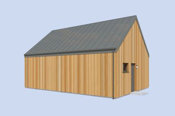 Projekt garażu G356 garaż dwustanowiskowy - parterowy dom o powierzchni 51,18 m², dach dwuspadowy - ujęcie 3