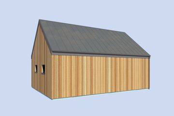 Projekt garażu G356 garaż dwustanowiskowy - parterowy dom o powierzchni 51,18 m², dach dwuspadowy - ujęcie 4