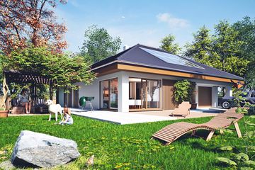  Projekt domu Srebrna II z garażem 1-st. [A] (WRF2456) - projekt domu parterowego - Zdjęcie 3