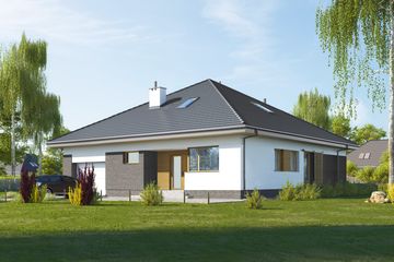  Projekt domu E-247a (WAX1231) - projekt domu parterowego - Zdjęcie 1