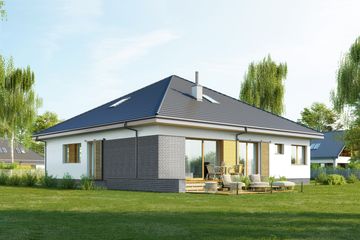  Projekt domu E-247a (WAX1231) - projekt domu parterowego - Zdjęcie 2