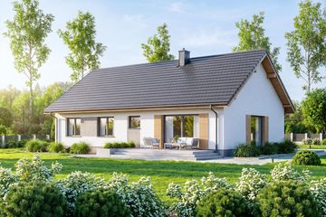 Projekt domu Mokka 18 plus - parterowy dom o powierzchni 120,20 m², dach dwuspadowy - ujęcie 4