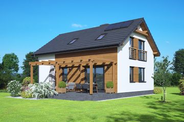  Projekt domu Bobrów a3 (KRP2803) - projekt domu parterowego z poddaszem - Zdjęcie 2