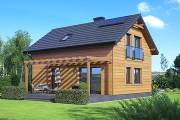  Projekt domu Bobrów aa 70 dws (KRP2783) - projekt domu parterowego z poddaszem - Zdjęcie 2