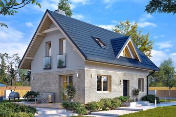  Projekt domu Gucio (BSA2379) - projekt domu parterowego z poddaszem - Zdjęcie 1