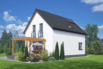  Projekt domu Modrowo bb 70 (KRP2800) - projekt domu parterowego z poddaszem - Zdjęcie 2