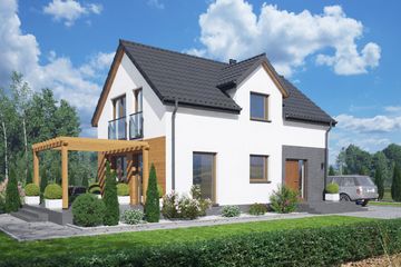  Projekt domu Orłowo bb 70 (KRP2804) - projekt domu parterowego z poddaszem - Zdjęcie 1