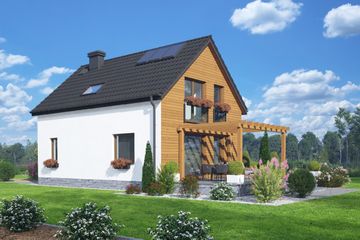  Projekt domu Świecie bb 70 (KRP2805) - projekt domu parterowego z poddaszem - Zdjęcie 2