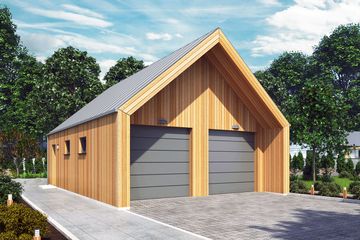  Projekt garażu G359 garaż dwustanowiskowy (SLN2849) - projekt garażu parterowego - Zdjęcie 1