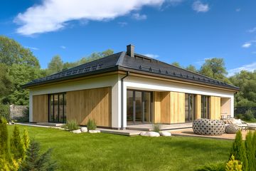  Projekt domu HG-H8 (KRM1101) - projekt domu parterowego - Zdjęcie 2