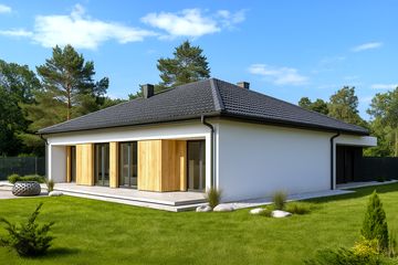  Projekt domu HG-H8 (KRM1101) - projekt domu parterowego - Zdjęcie 3