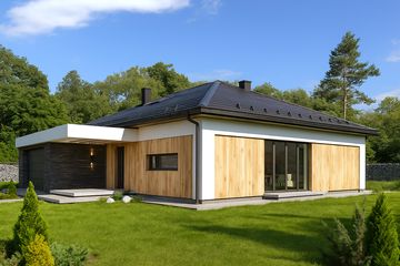  Projekt domu HG-H8 (KRM1101) - projekt domu parterowego - Zdjęcie 4